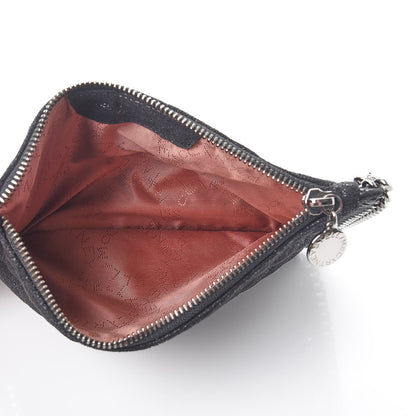 Stella McCartney Shaggy Deer Quilted Falabella Wristlet Black 5 of 7