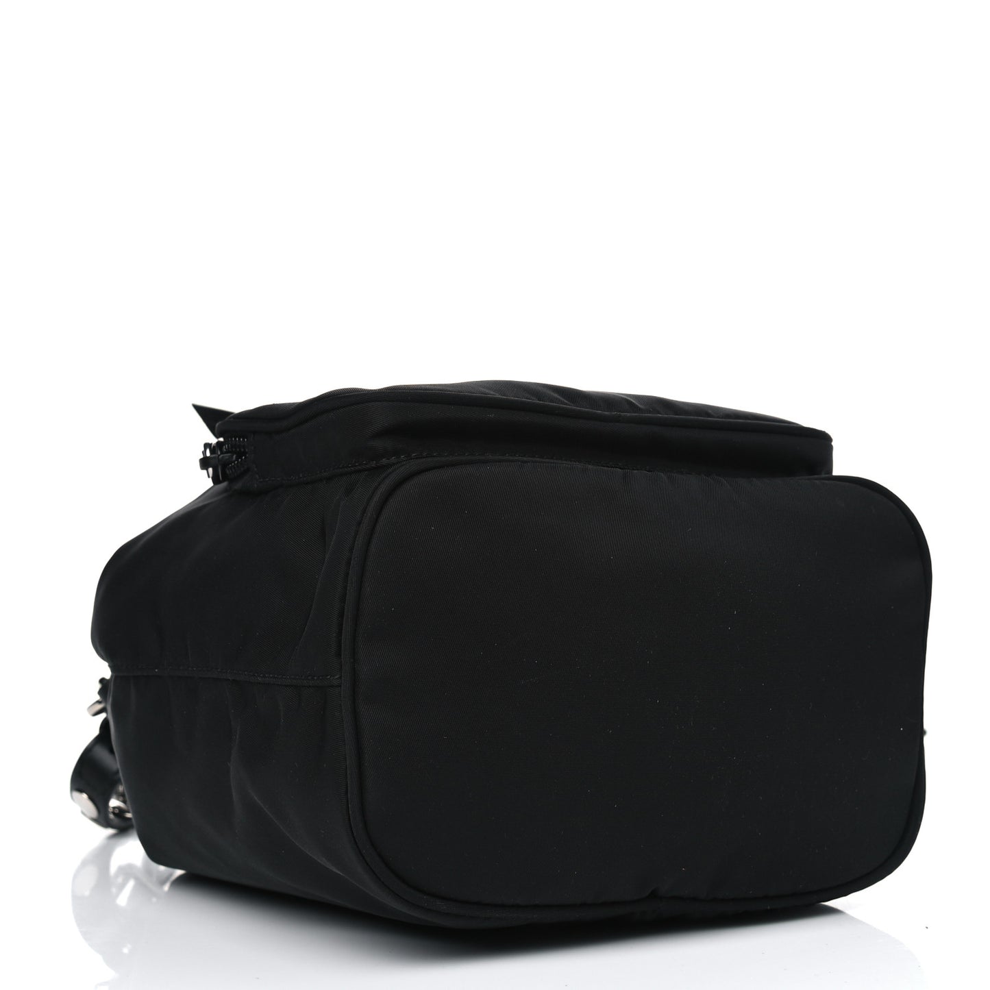 Tessuto Nylon Studded New Vela Mini Bucket Crossbody Bag Black Fuoco