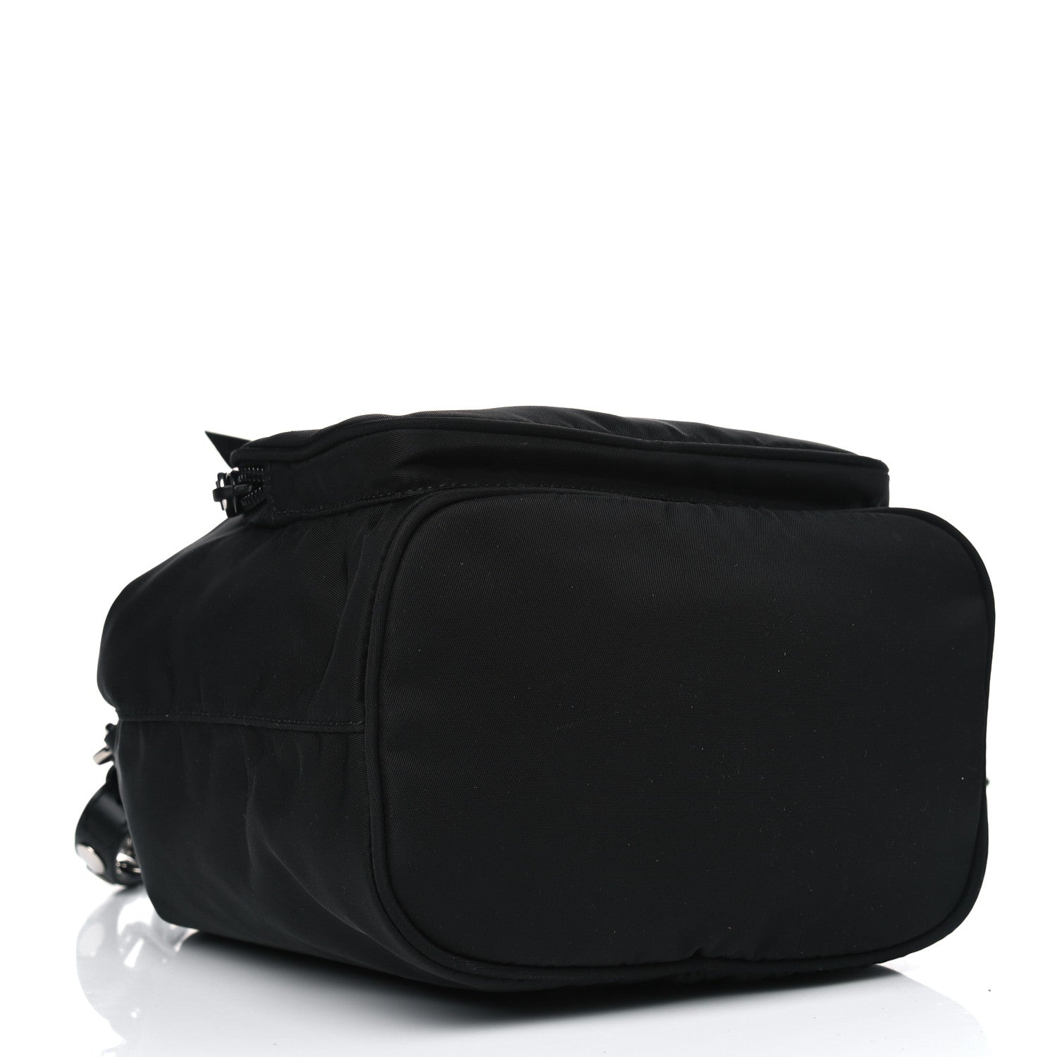 Prada Tessuto Nylon Studded New Vela Mini Bucket Crossbody Bag Black Fuoco 3 of 4