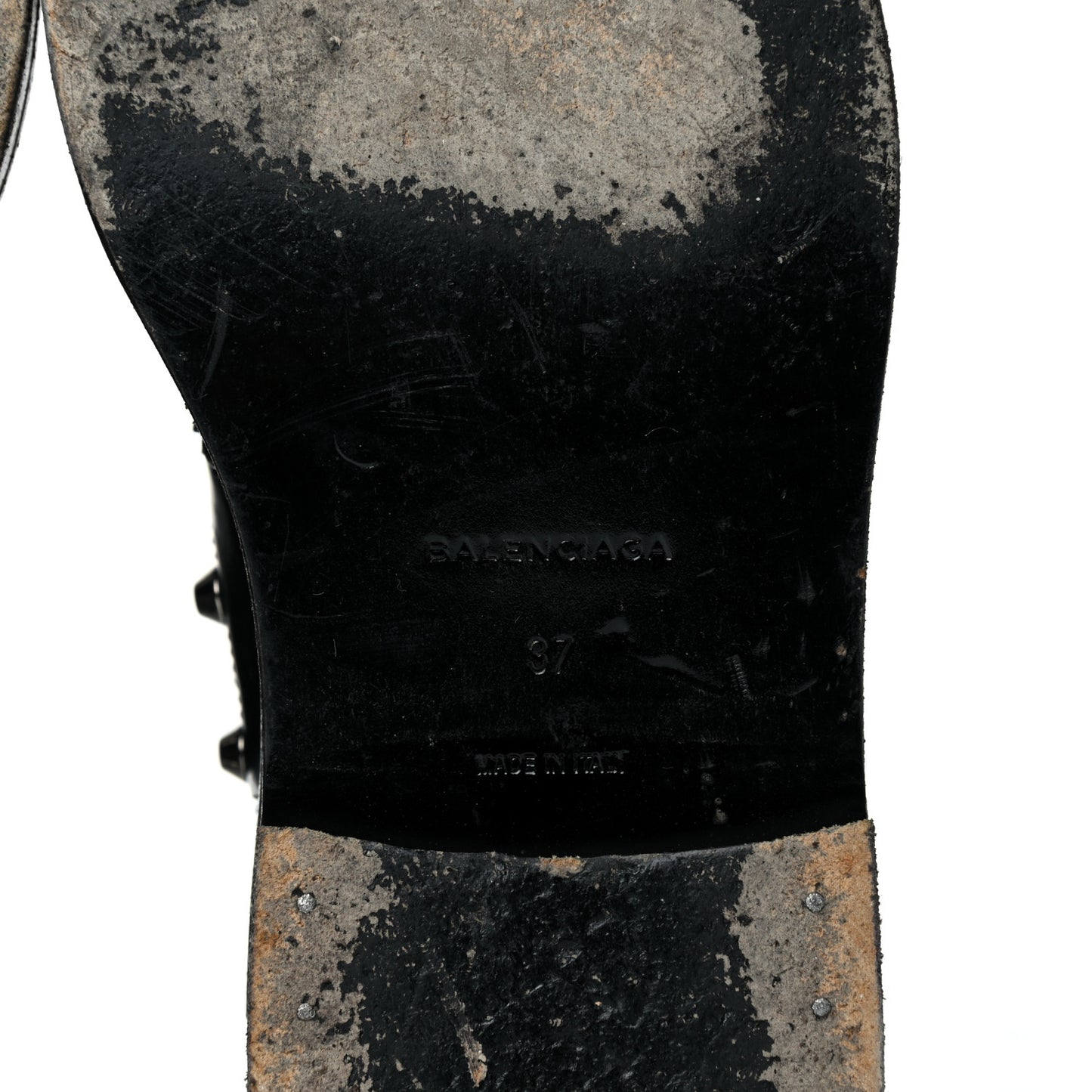 Calfskin Womens Studded Chelsea Boots 37 Black