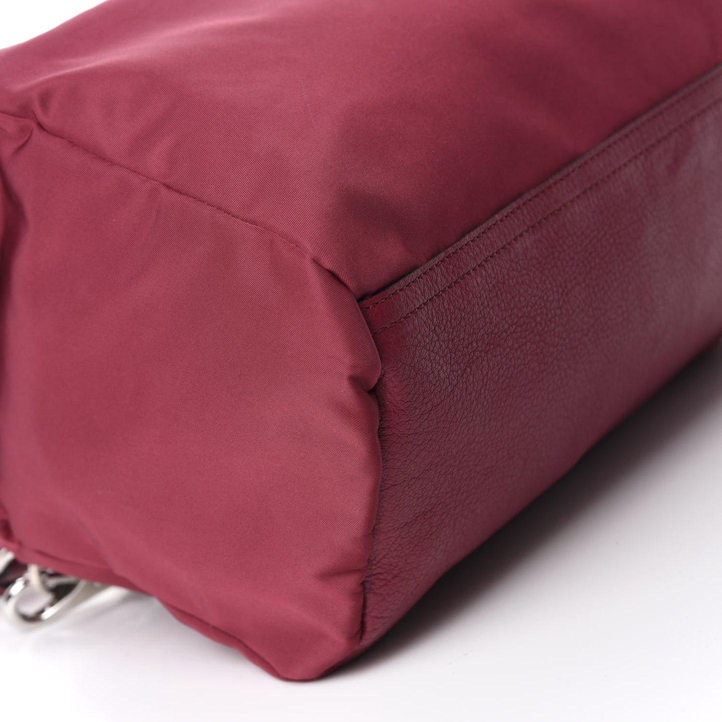 Nylon 4G Small Pandora Burgundy Red