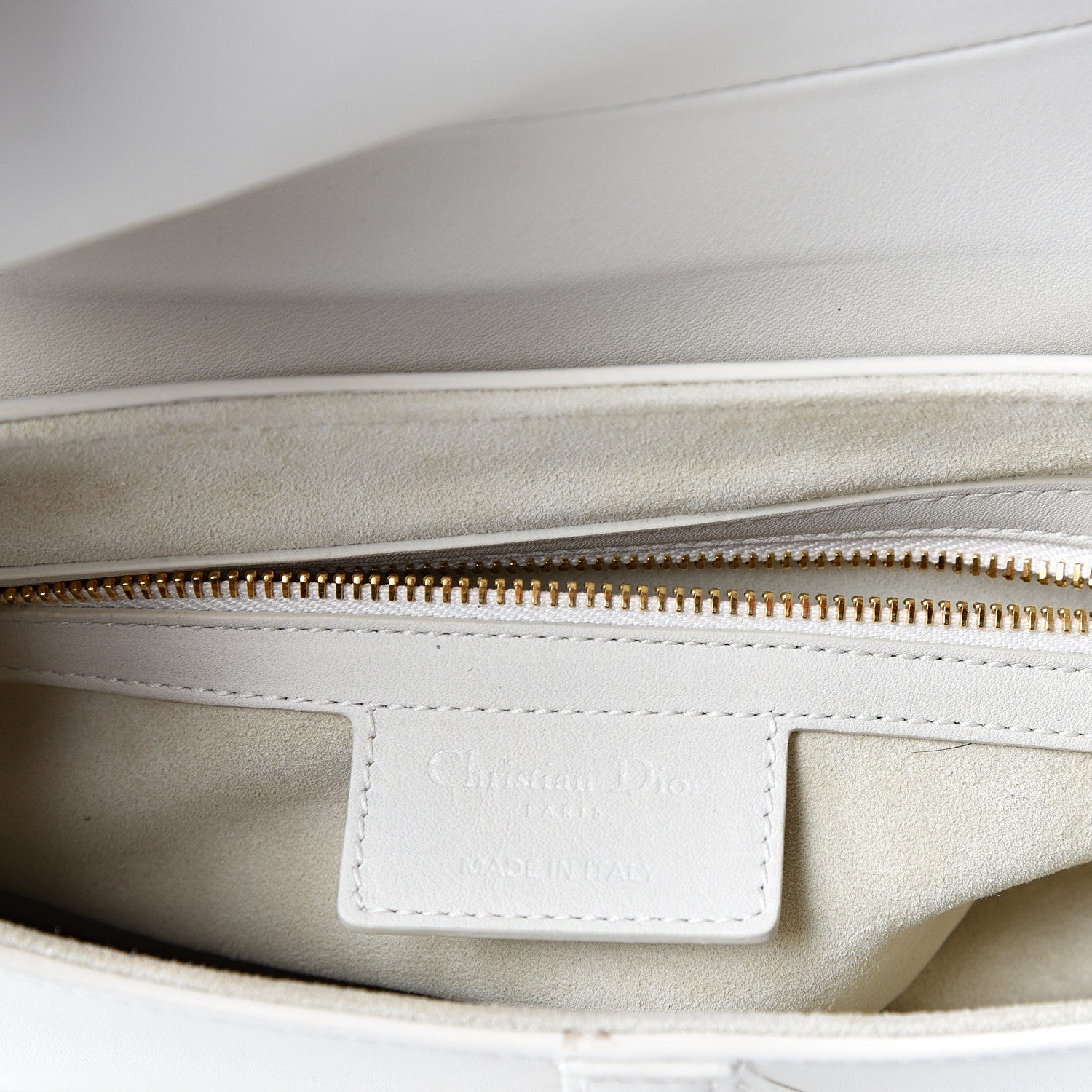 Christian Dior Ultra Matte Calfskin Saddle Bag Off White 5 of 13