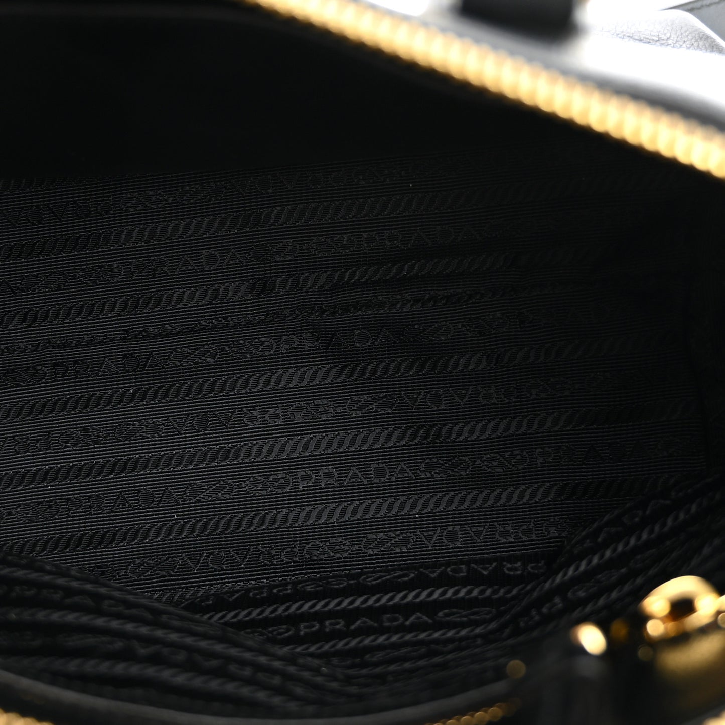Glace Calfskin Embossed Logo Tote Black