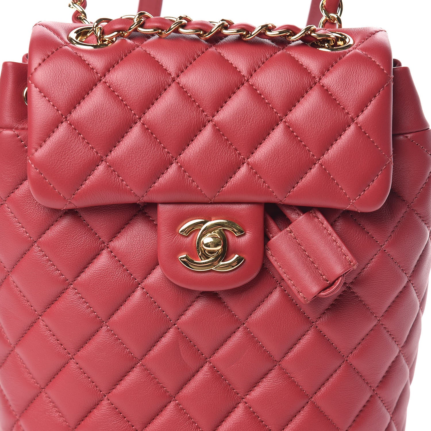 Chanel Calfskin Quilted Mini Urban Spirit Backpack Red 11 of 12