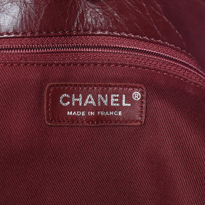 Chanel Aged Calfskin Large Shopping In Moscow Tote Burgundy 8 of 13