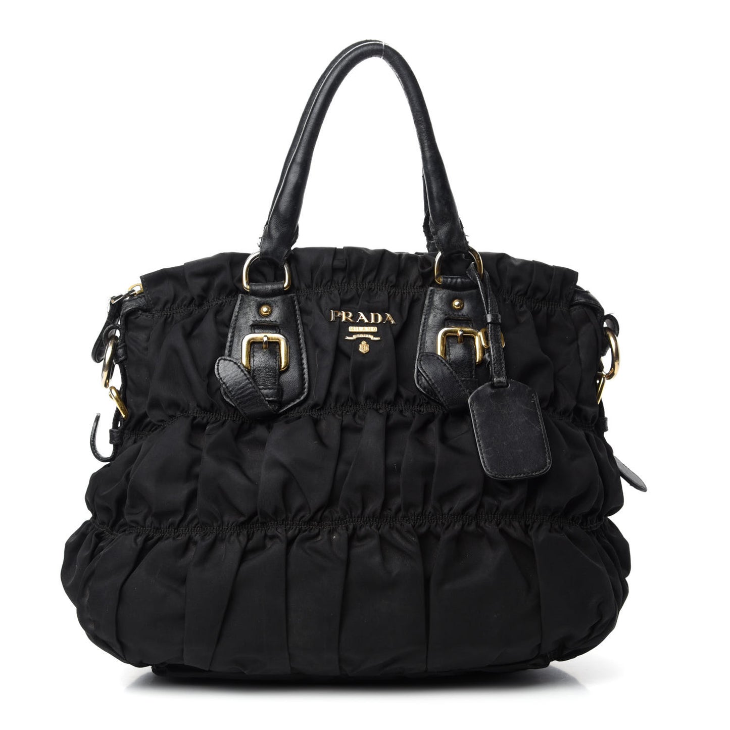 Tessuto Nylon Gaufre Tote Black