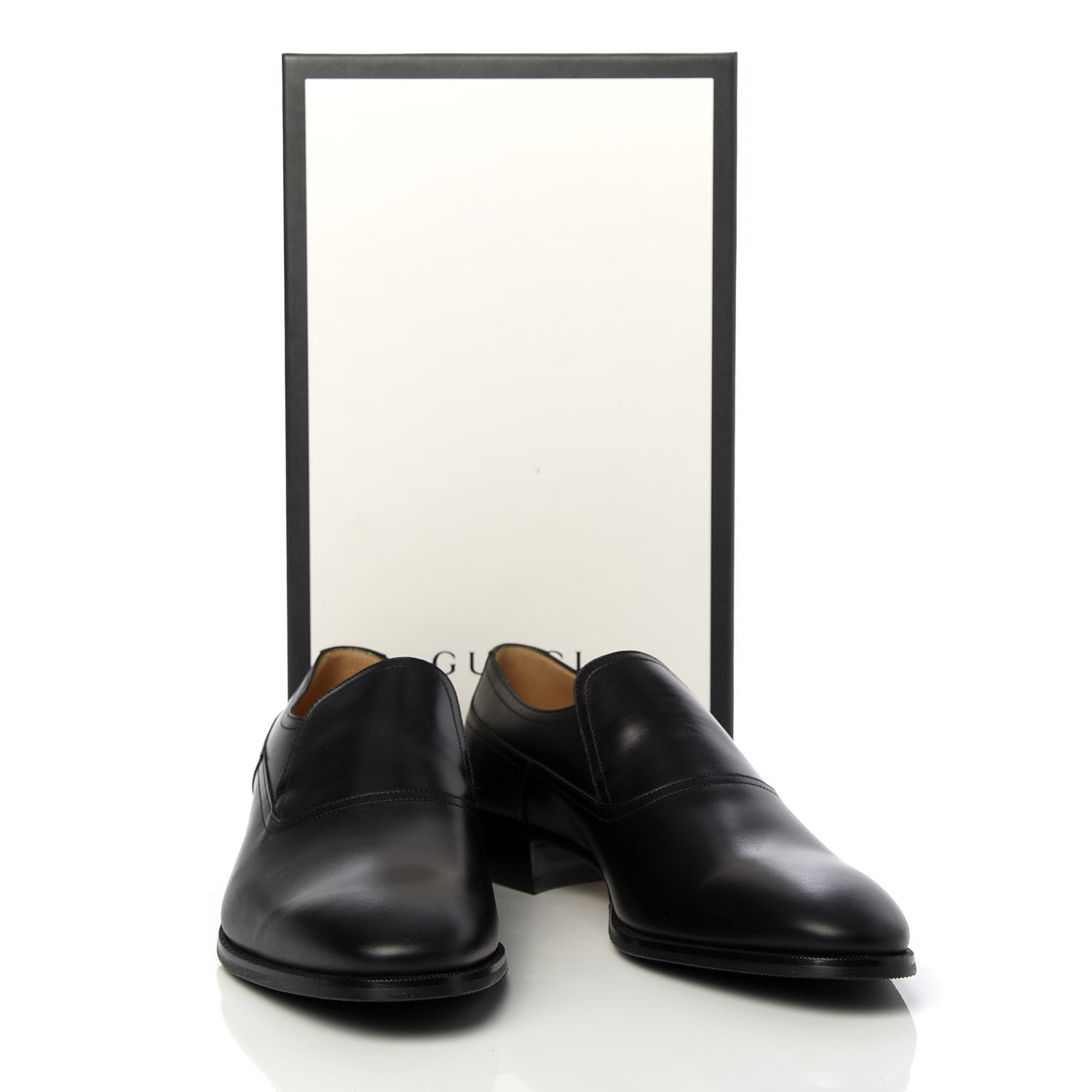 Gucci Calfskin Mens Classic Logo Loafers 9.5 Black 10 of 10