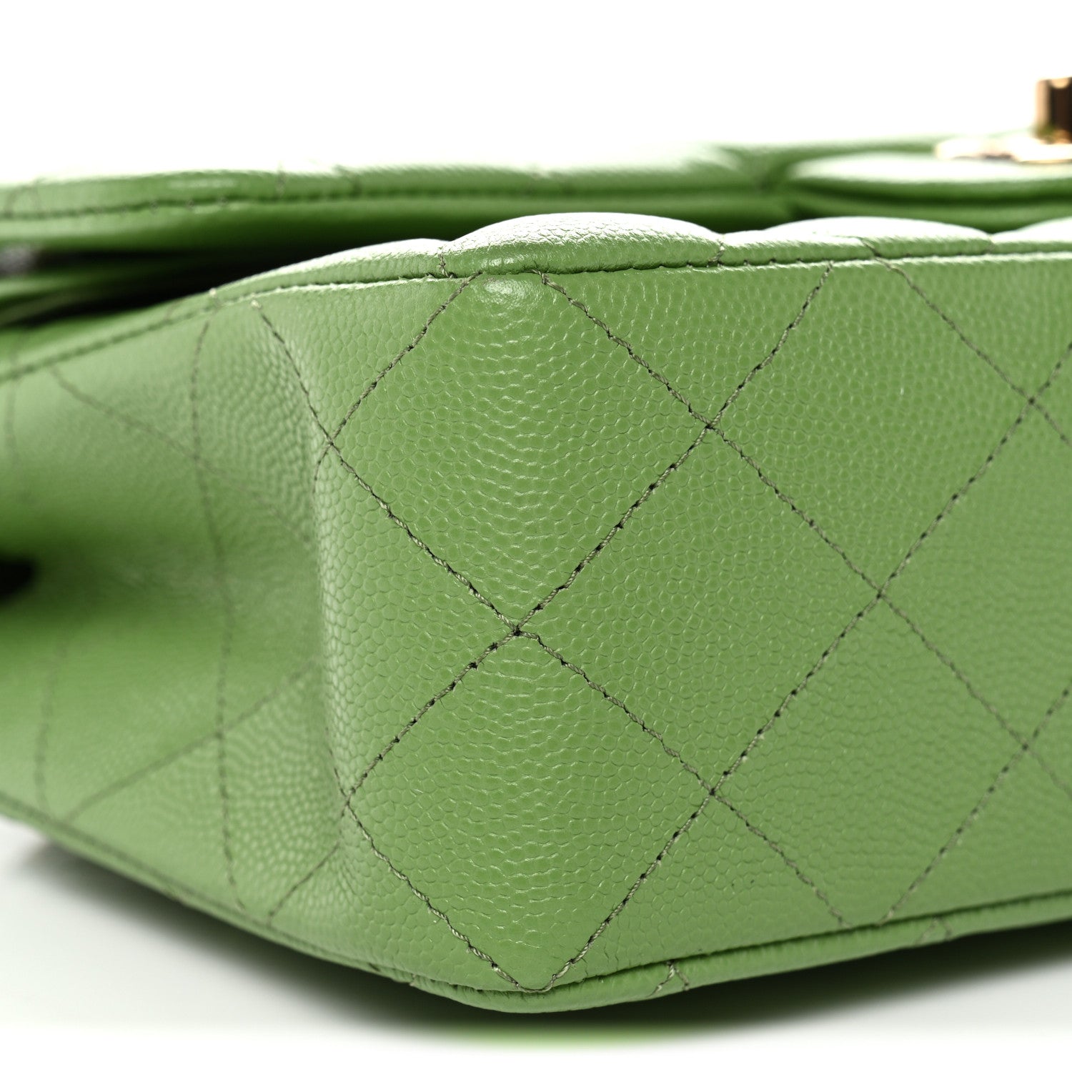 Chanel Caviar Quilted Small Double Flap Green 9 of 13