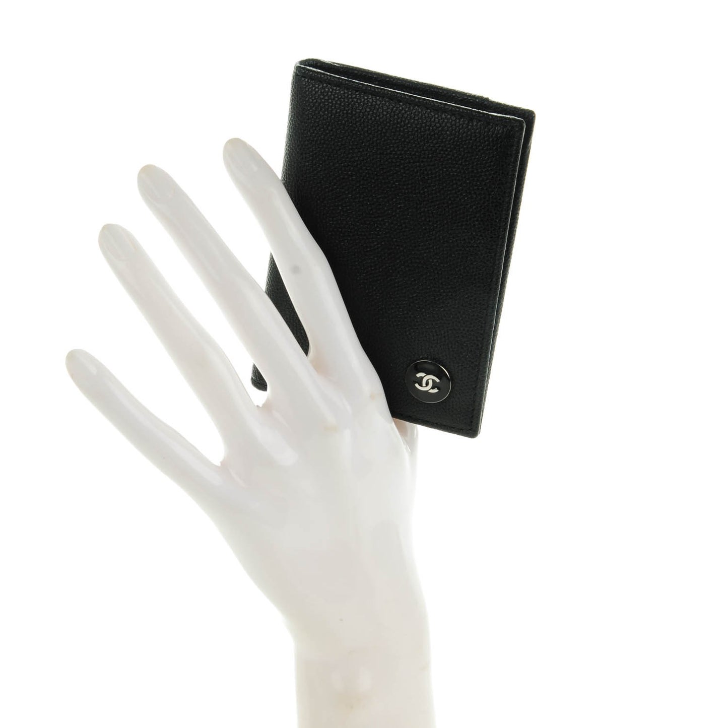 Caviar Card Holder Wallet Black