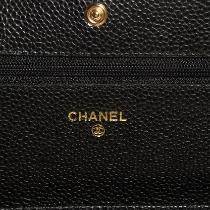 Chanel Caviar Quilted Wallet On Chain WOC Black 6 of 8