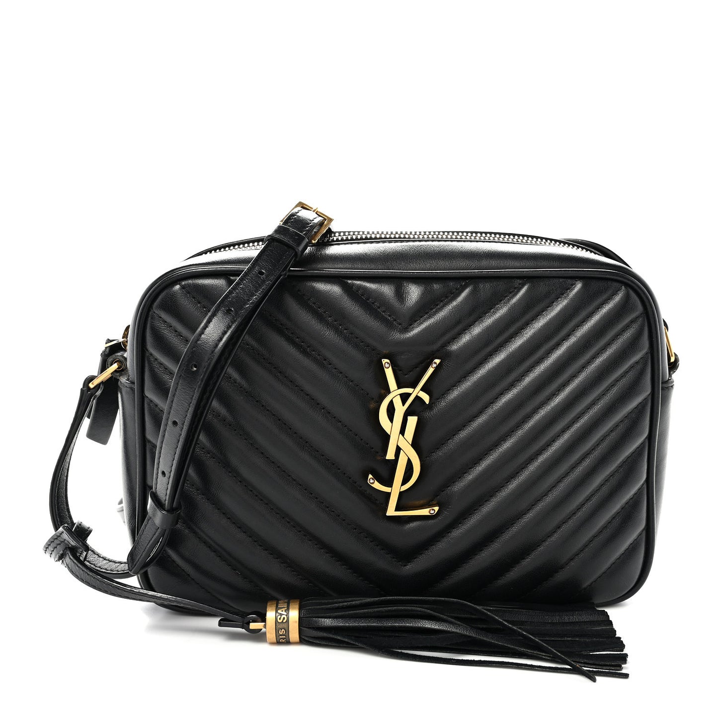 Calfskin Matelasse Monogram Lou Camera Bag Black