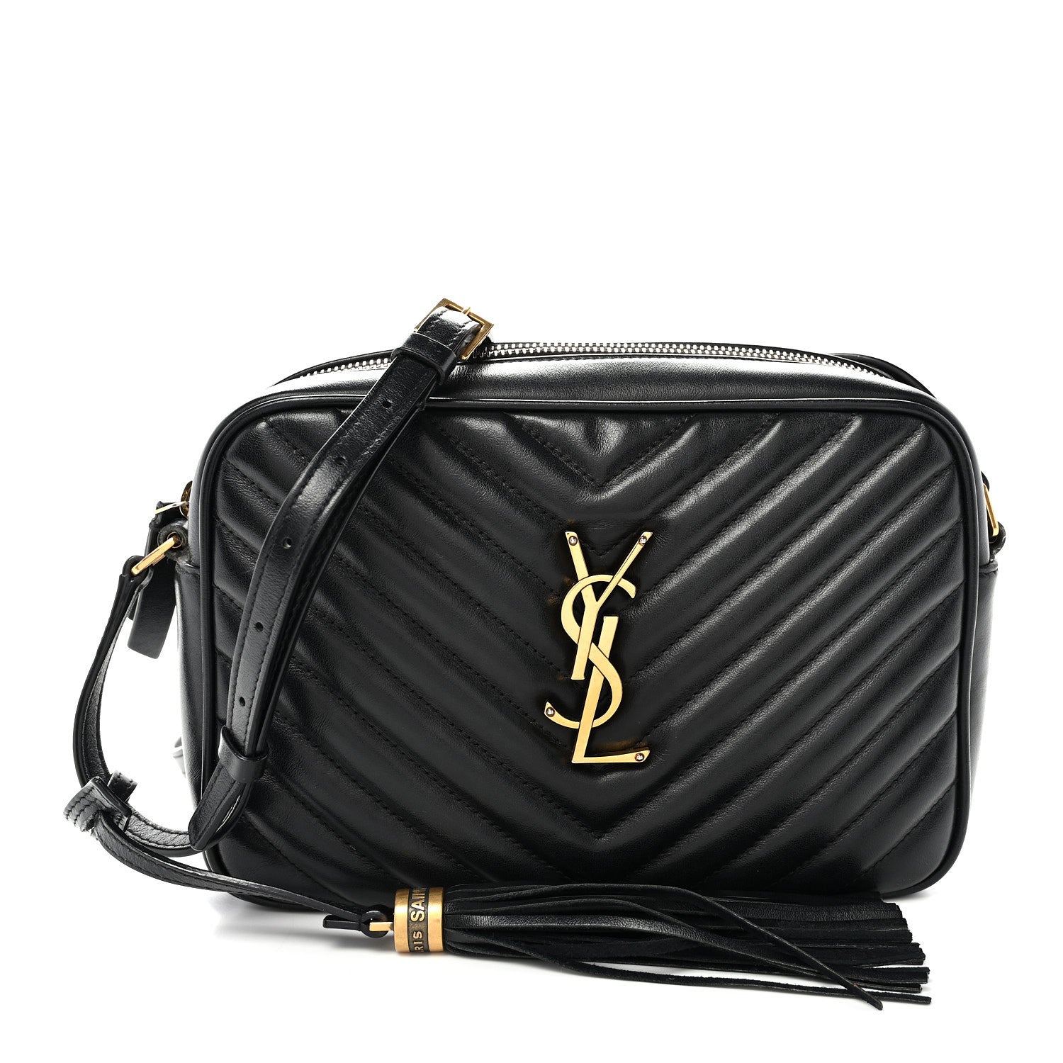 Saint Laurent Calfskin Matelasse Monogram Lou Camera Bag Black 1 of 10