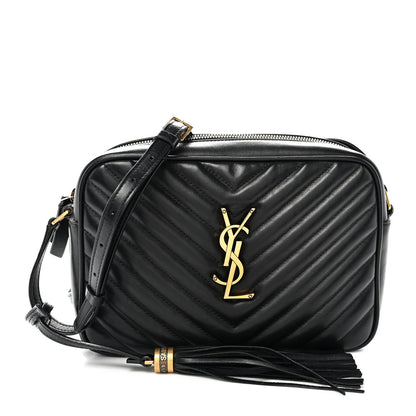 Saint Laurent Calfskin Matelasse Monogram Lou Camera Bag Black 1 of 10