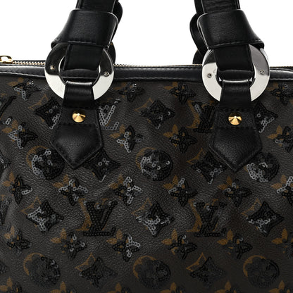 Louis Vuitton Monogram Sequins Eclipse Speedy 28 Black 9 of 11