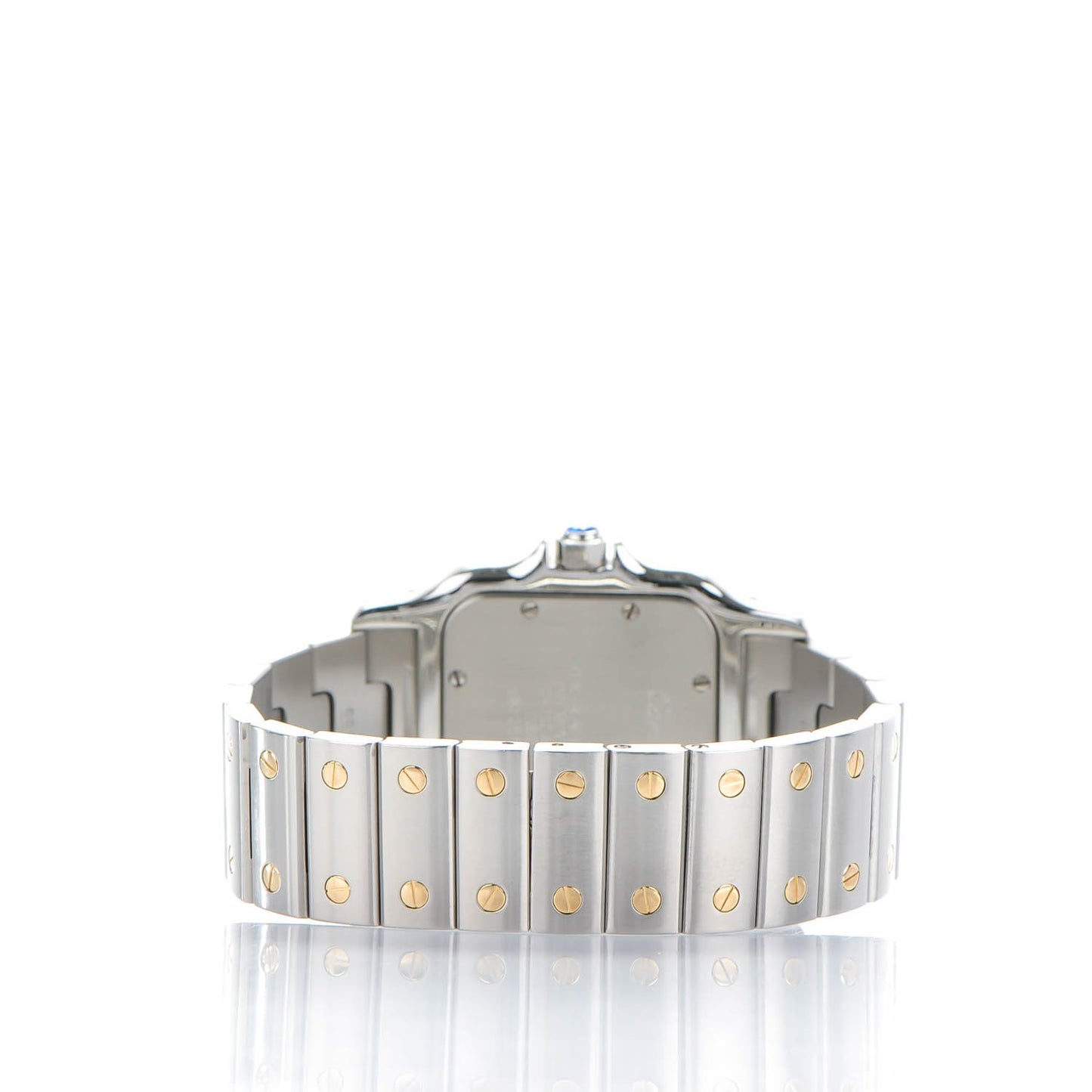 Stainless Steel 18K Yellow Gold 29mm Santos De Galbee Quartz Watch