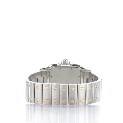 Cartier Stainless Steel 18K Yellow Gold 29mm Santos De Galbee Quartz Watch 7 of 8