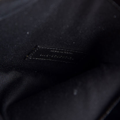 Saint Laurent Smooth Shiny Calfskin Monogram Uptown Pouch Black 7 of 7