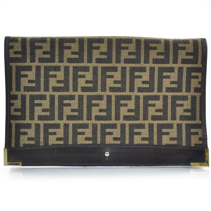 Fendi Zucca El Clasico Clutch Tobacco 1 of 7