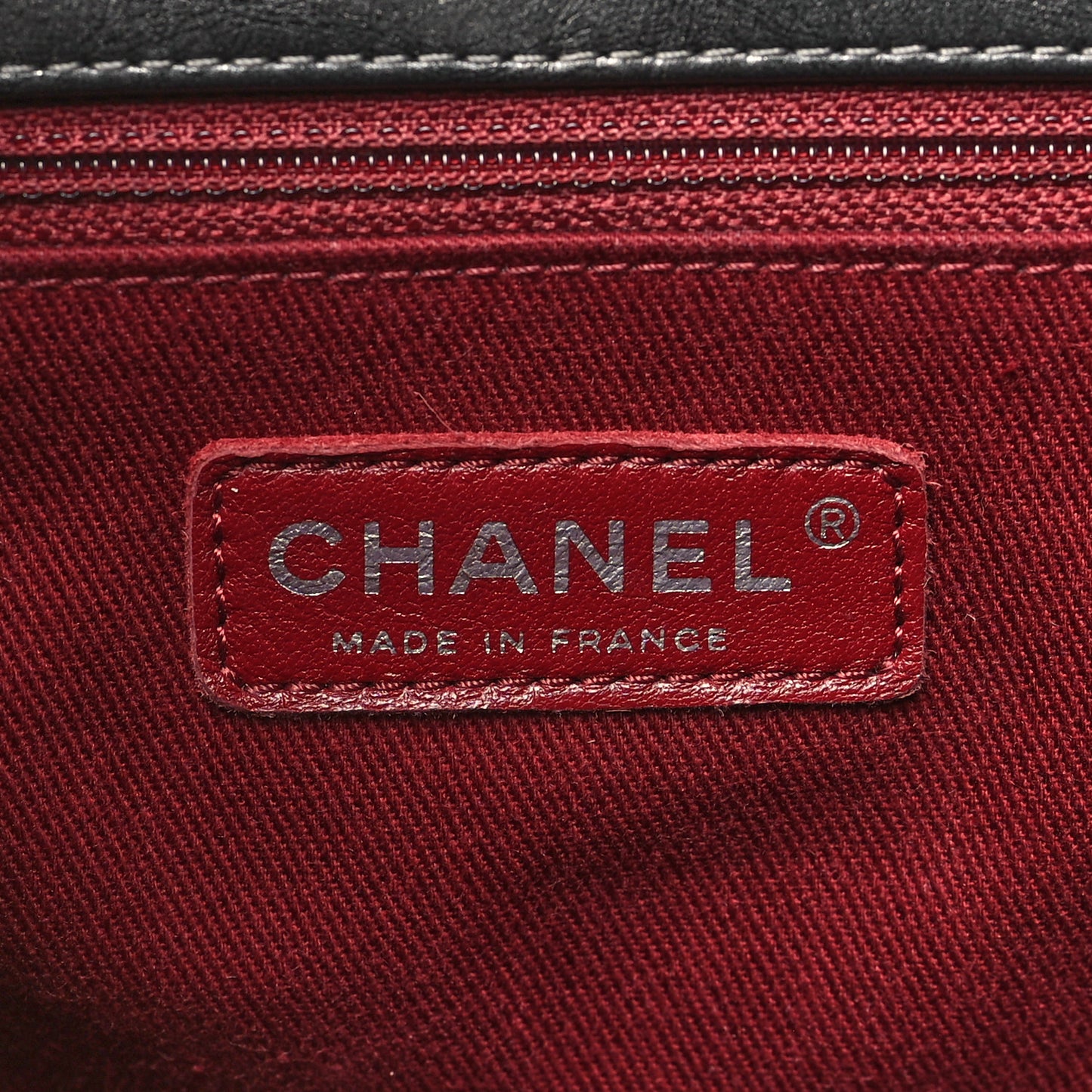 Metallic Aged Calfskin Quilted Large Pondichery Flap Dark Grey