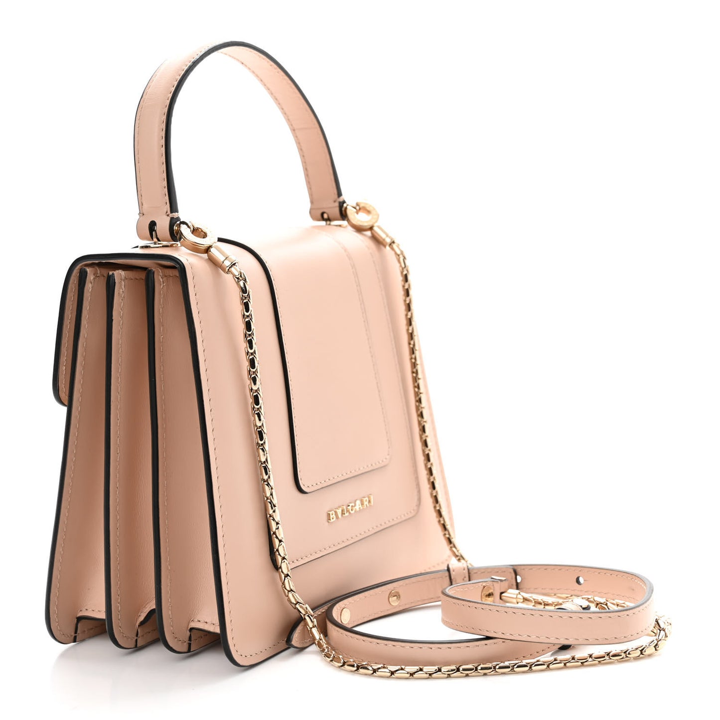 Calfskin Serpenti Forever Top Handle Crystal Rose