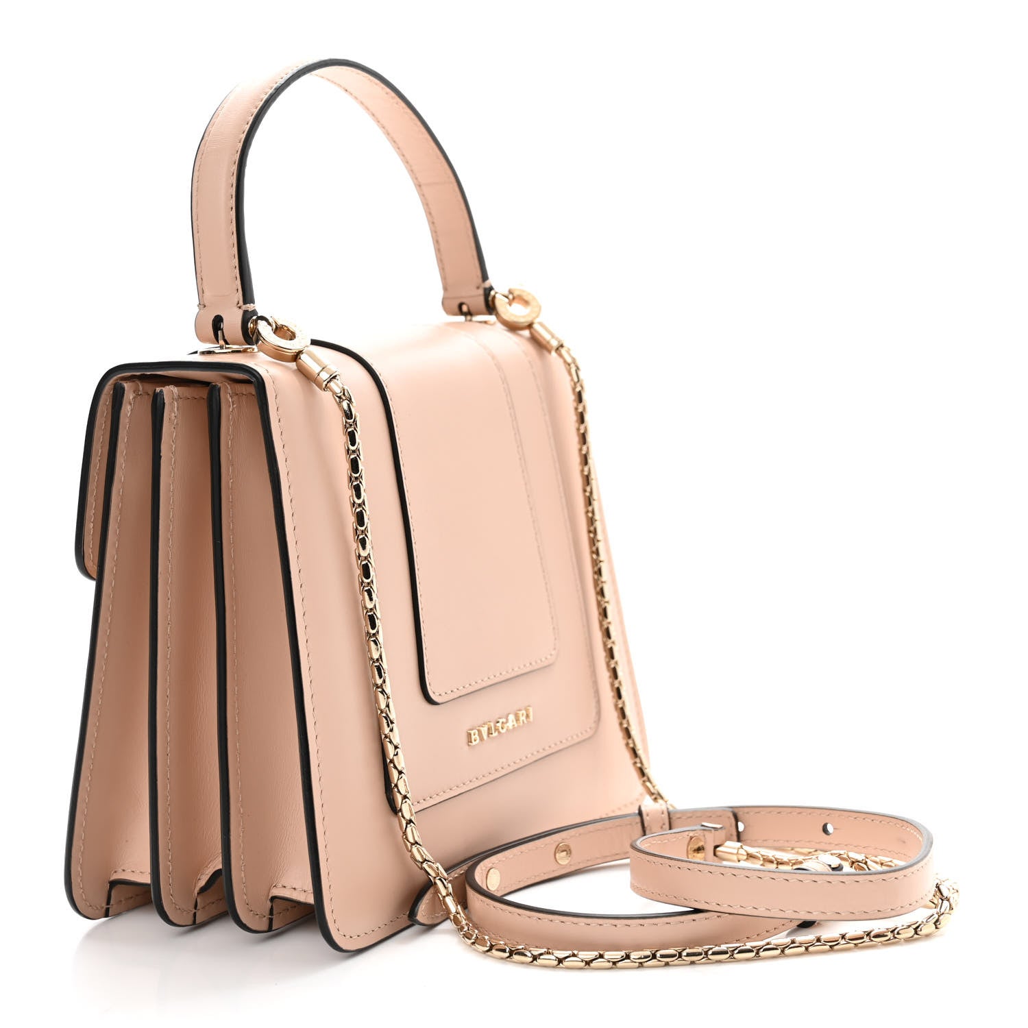 Bulgari Calfskin Serpenti Forever Top Handle Crystal Rose 4 of 11