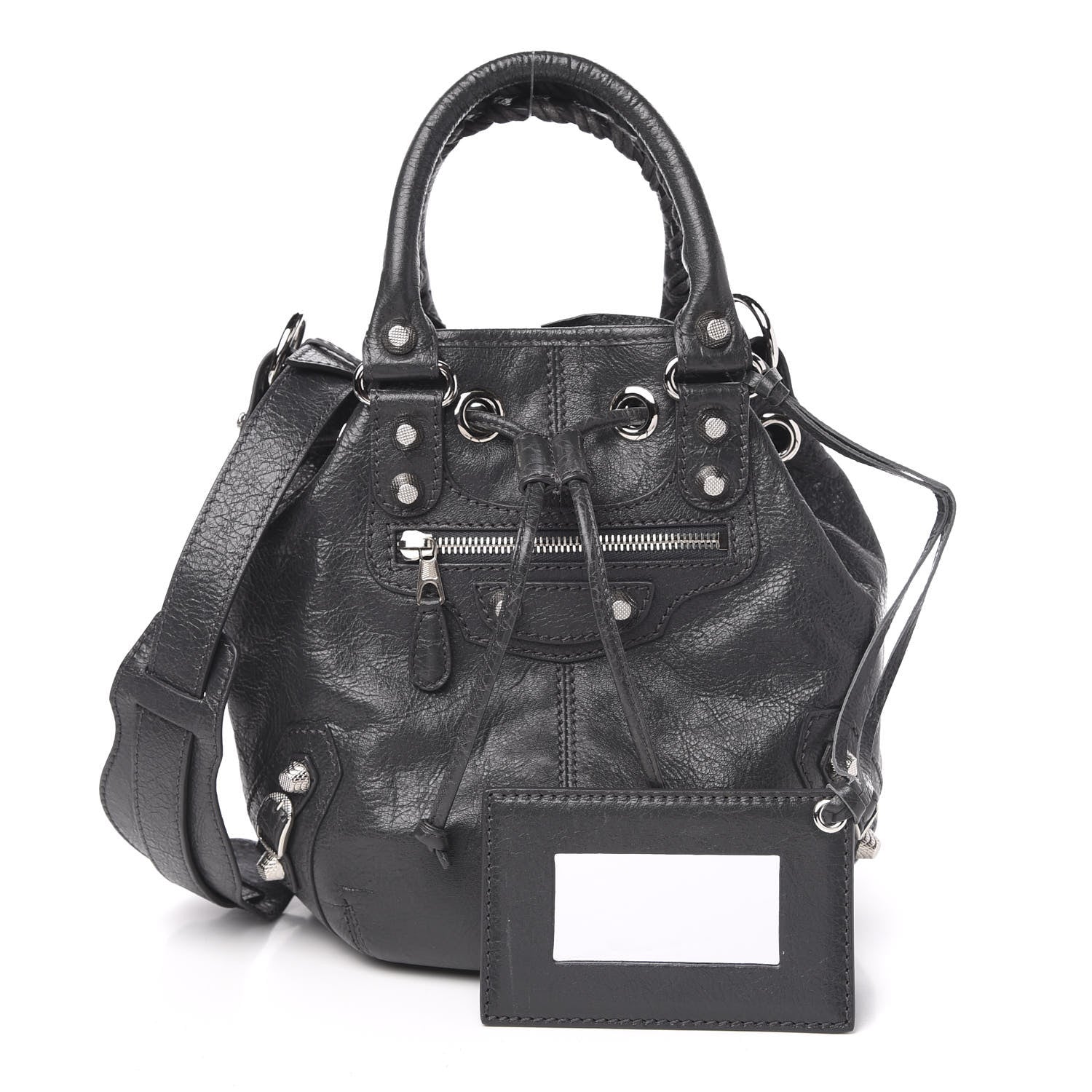 Balenciaga Agneau Giant 12 Silver Hardware Mini Pompon Gris Fossile 1 of 10