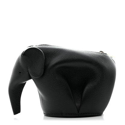 Loewe Calfskin Elephant Coin Purse Black 1 of 6