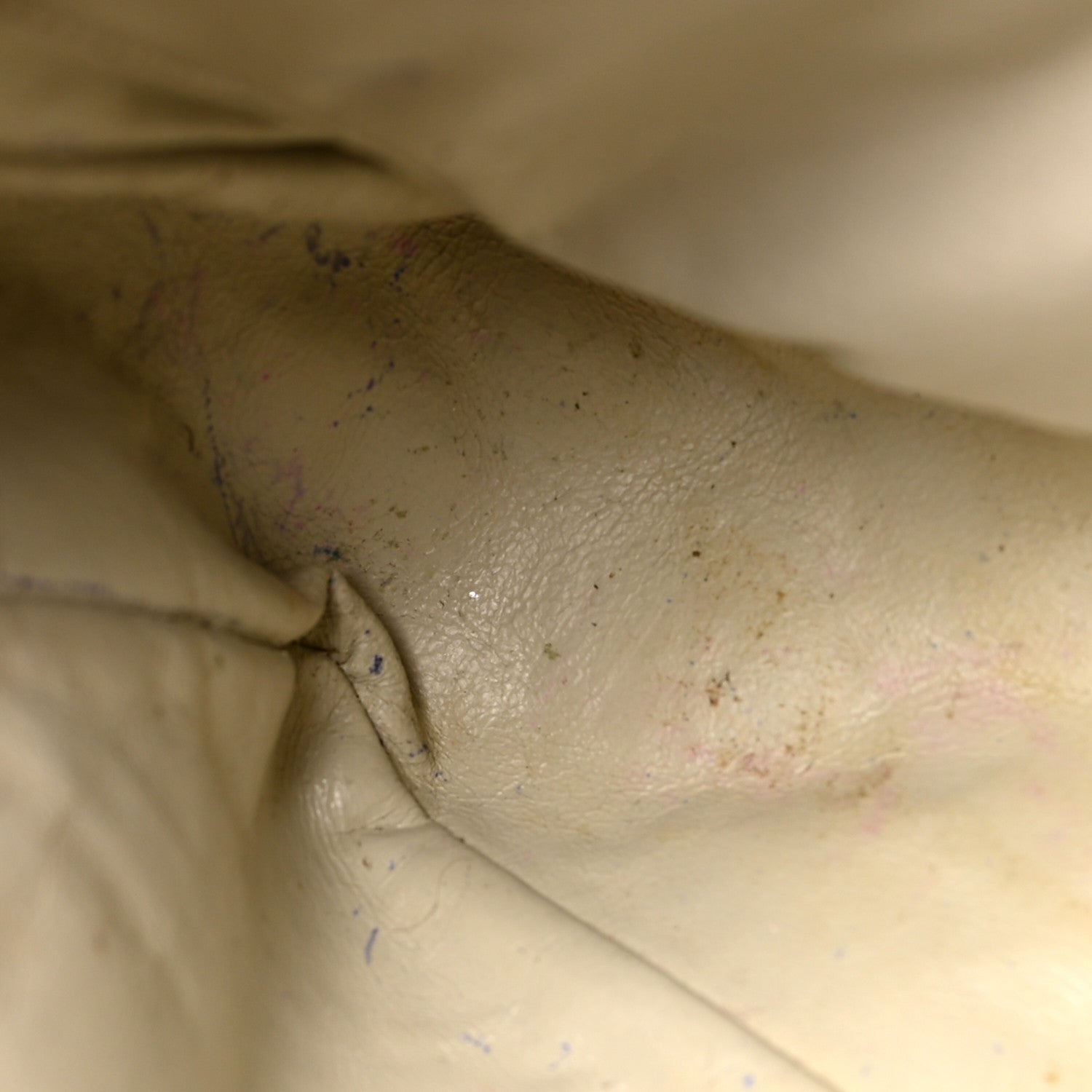 Chanel Crinkled Patent Quilted Jumbo Single Flap Light Beige 21 of 23