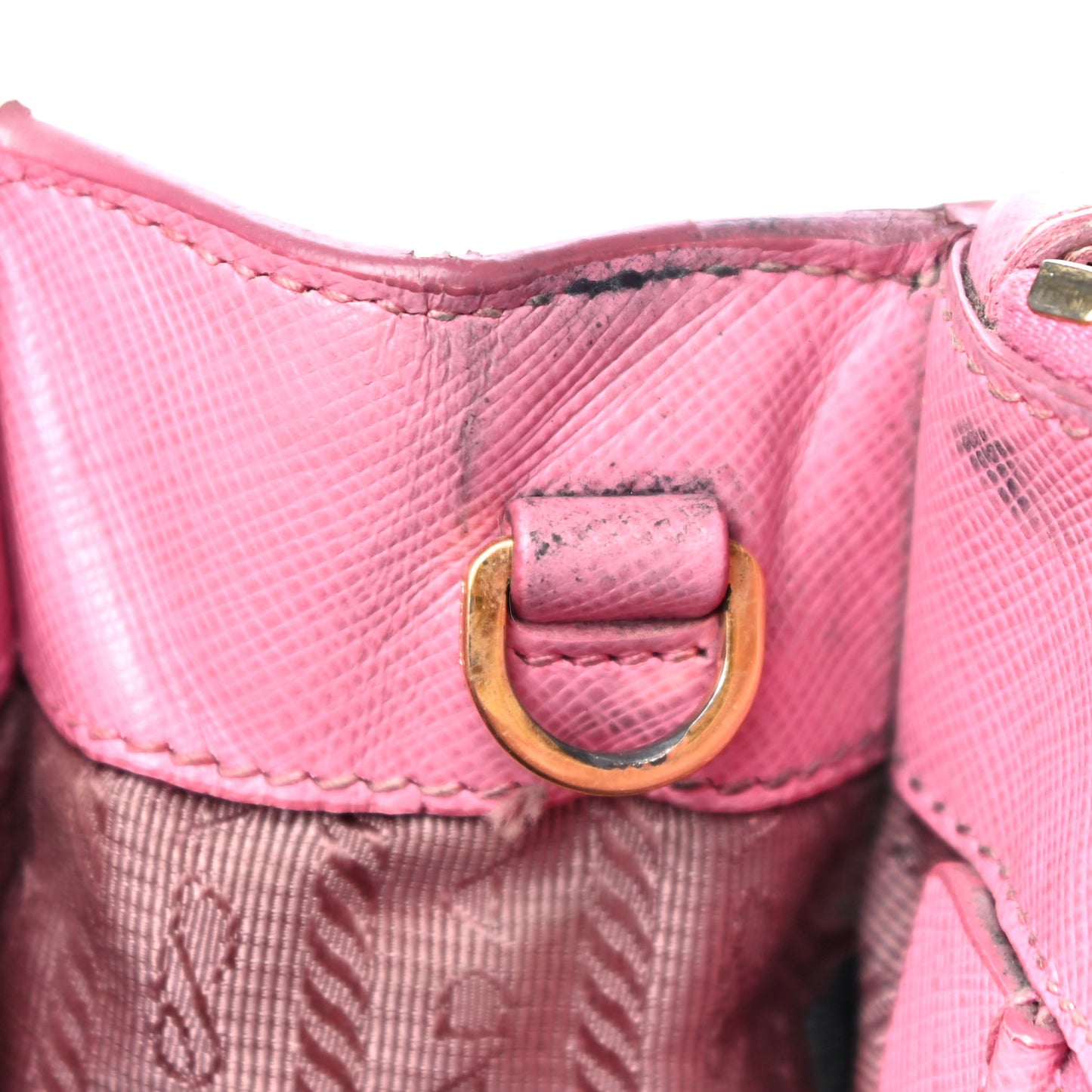 Saffiano Lux Mini Galleria Double Zip Tote Begonia
