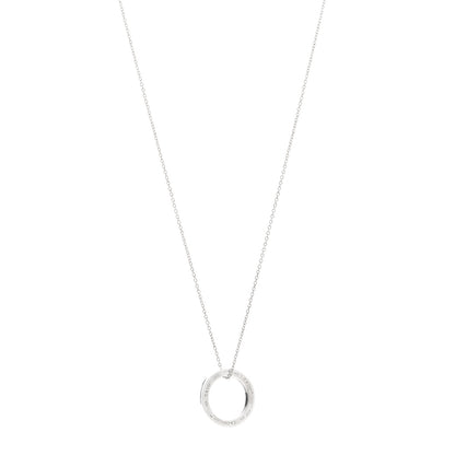 Tiffany Sterling Silver 1837 Circle Pendant Necklace 1 of 5