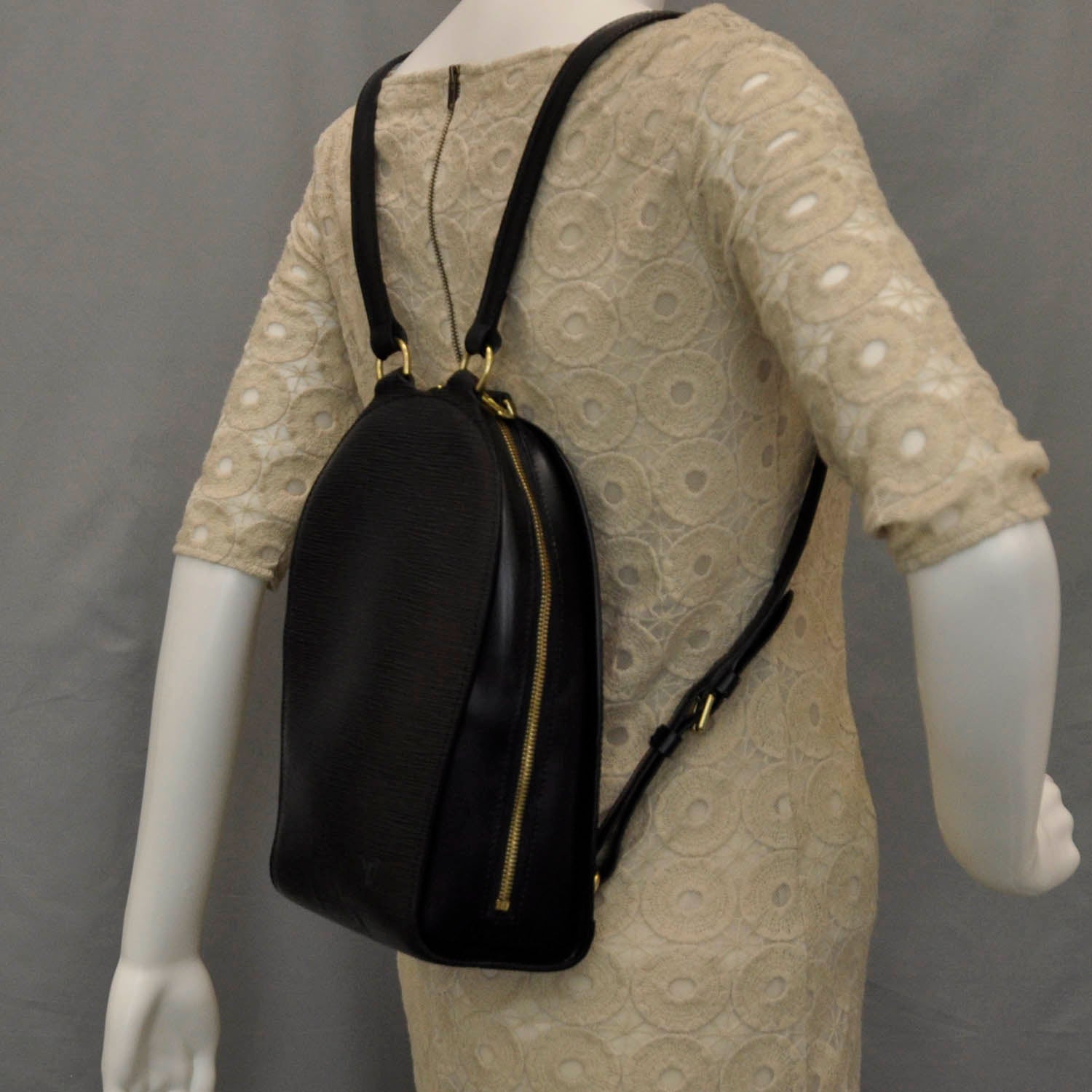 Louis Vuitton Epi Mabillon Backpack Black 2 of 8