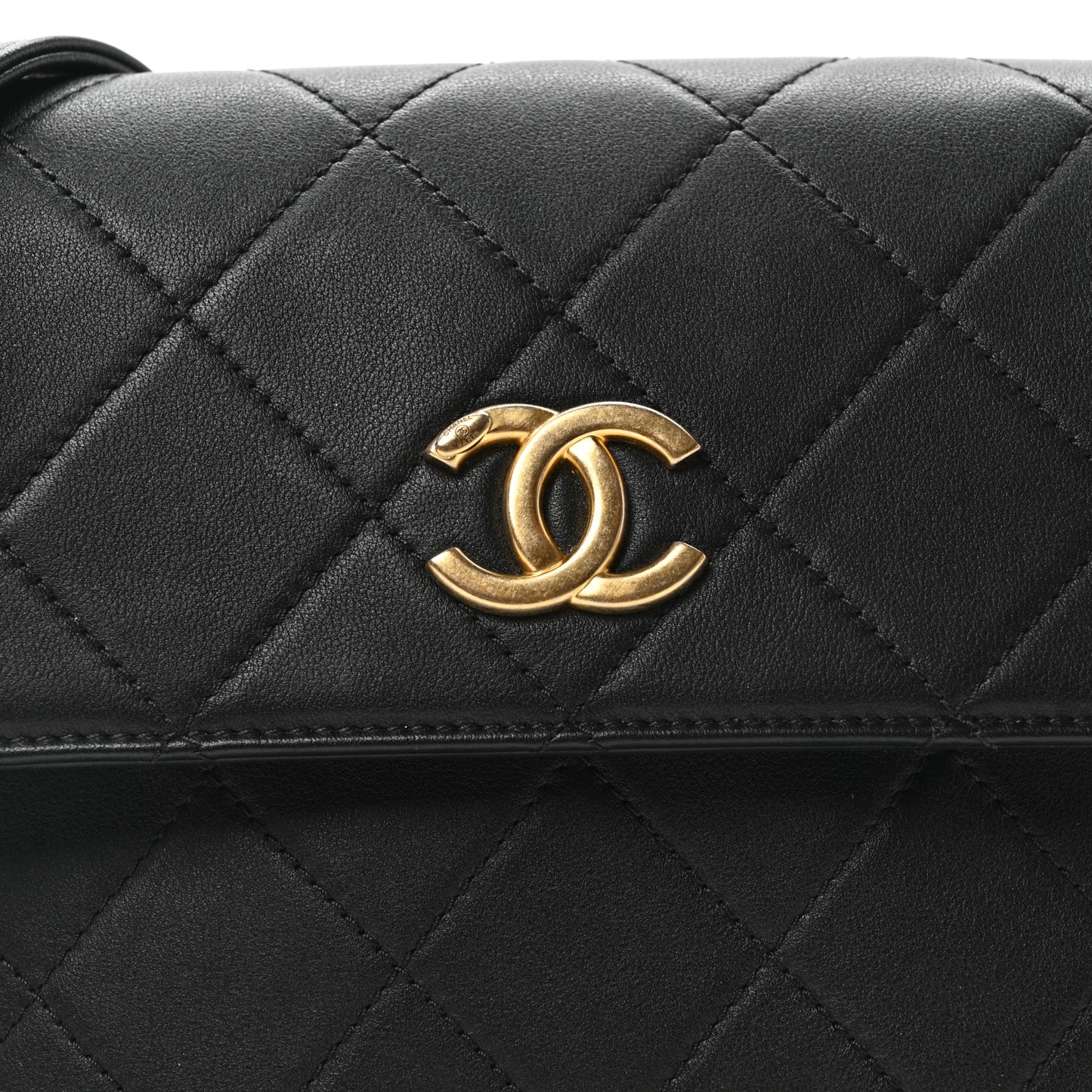Calfskin Quilted Pearl Small About Pearls Hobo Bag Black