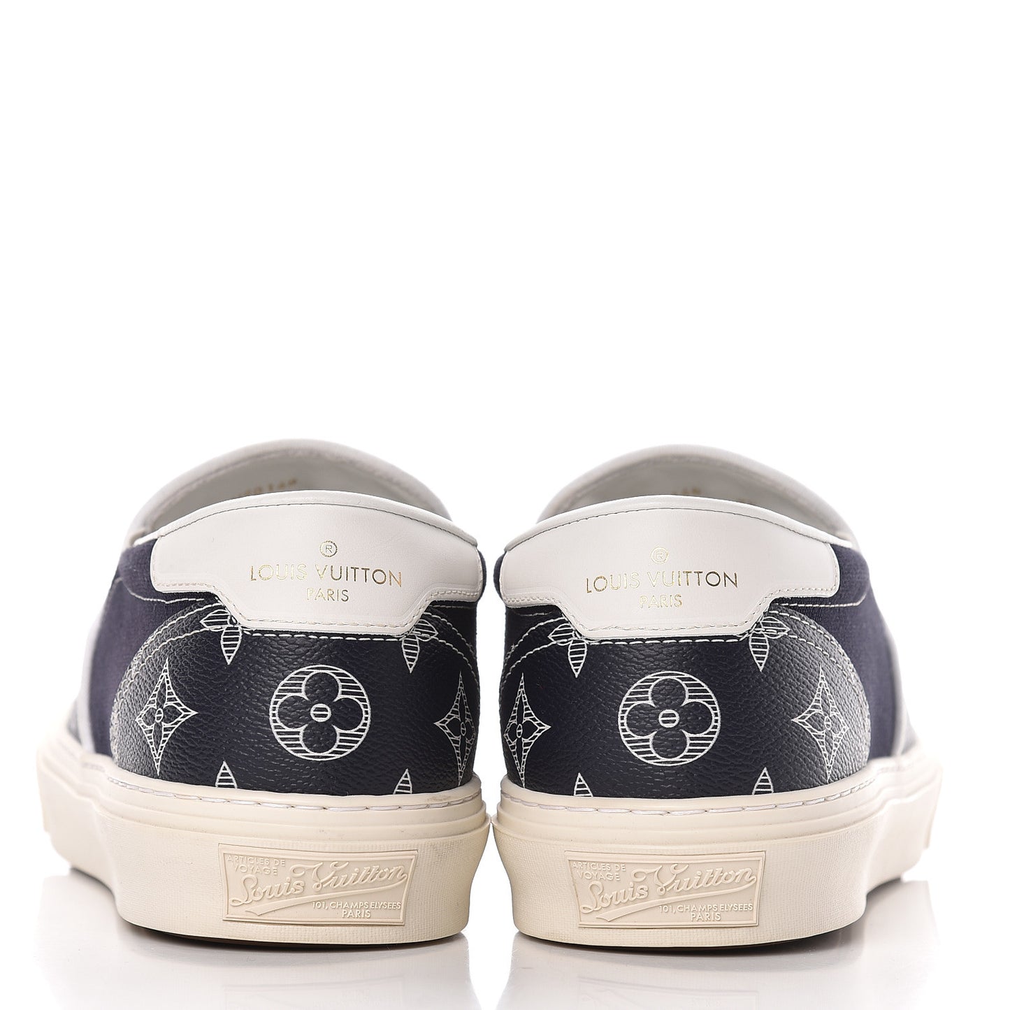 Savane Monogram Trocadero Slip On Sneakers 7.5 Encre