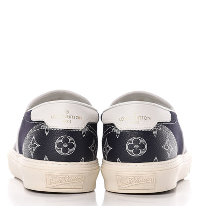 Louis Vuitton Savane Monogram Trocadero Slip On Sneakers 7.5 Encre 5 of 11