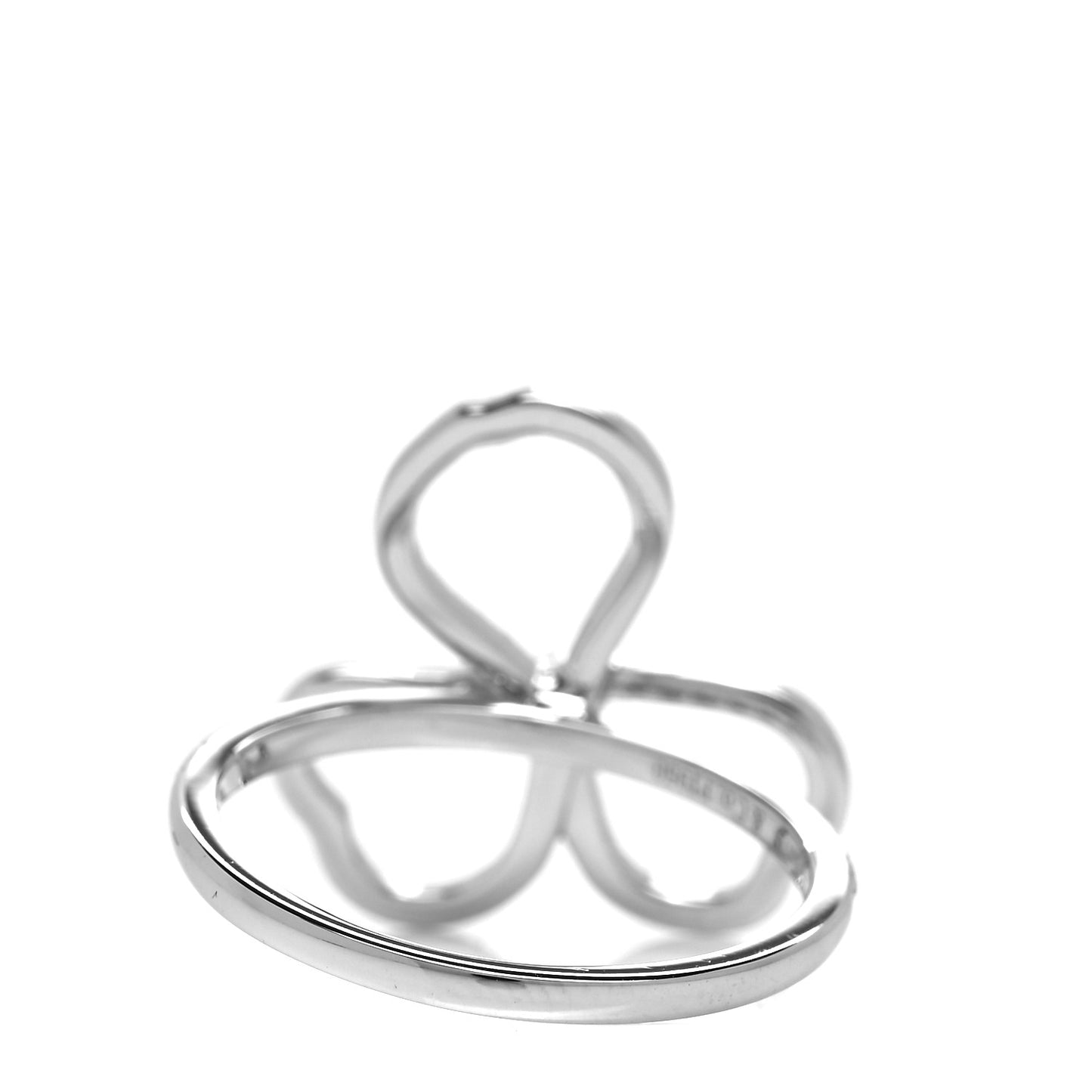 Platinum Diamond Open Paper Flowers Ring 54 7