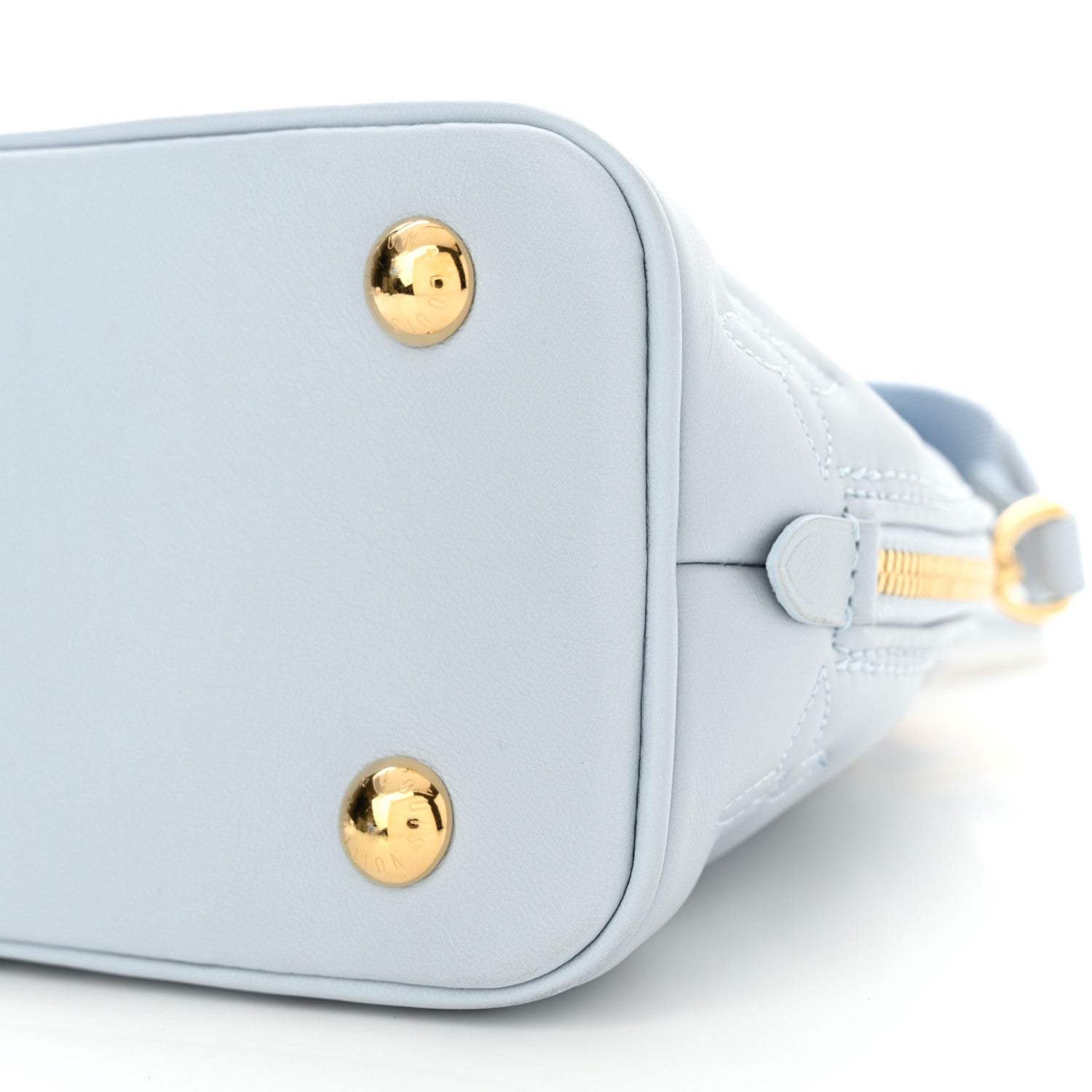 Louis Vuitton Calfskin Bubblegram Alma BB Ice Blue 9 of 9