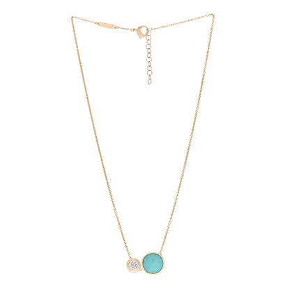 Marco Bicego 18K Yellow Gold Diamond Turquoise Jaipur Necklace 3 of 5