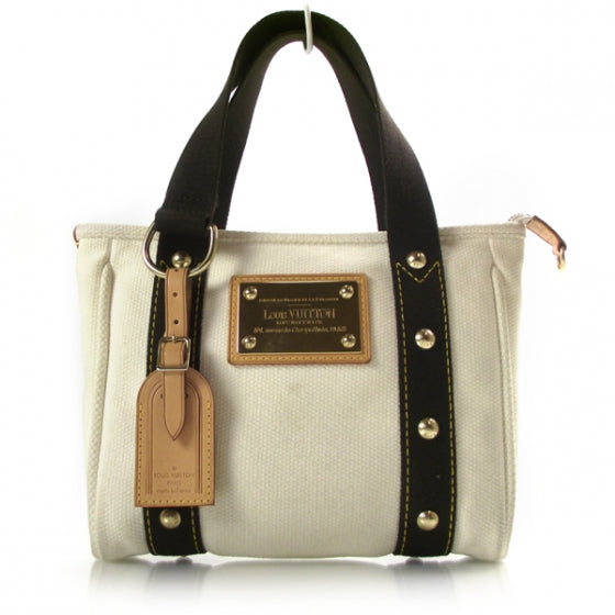 Louis Vuitton Cabas Antigua PM White 1 of 9