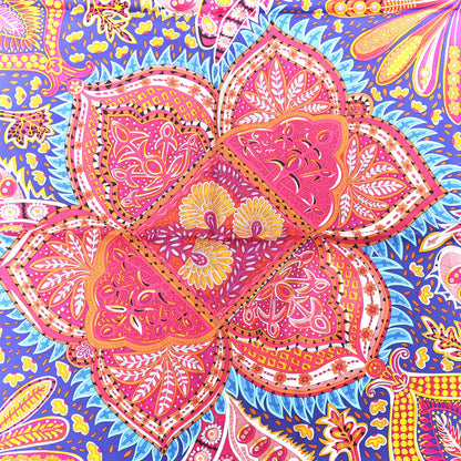 Hermes Silk Jardin De La Maharani Scarf 90 Iris Orange Fuchsia 3 of 6