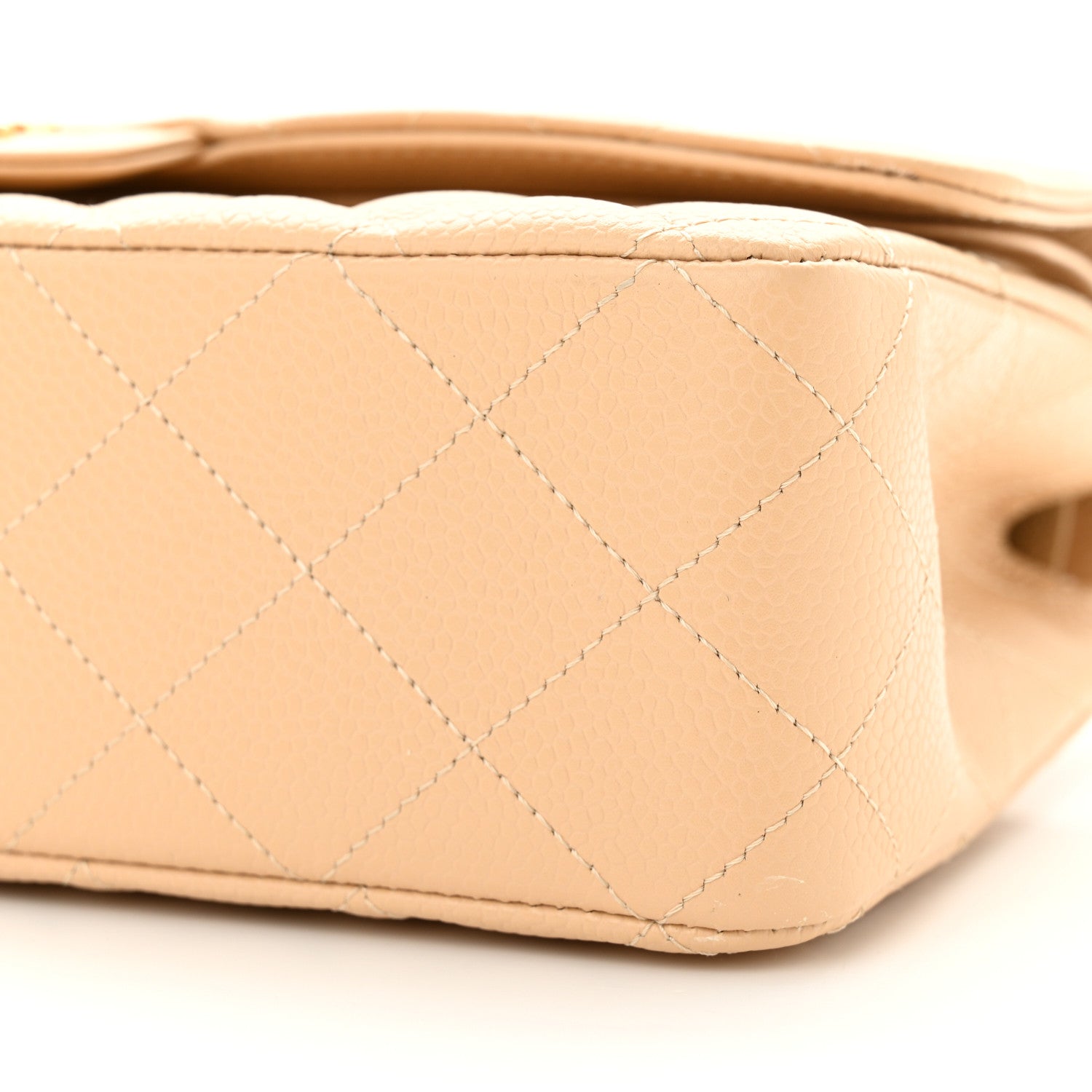 Chanel Caviar Quilted Medium Double Flap Beige 10 of 10