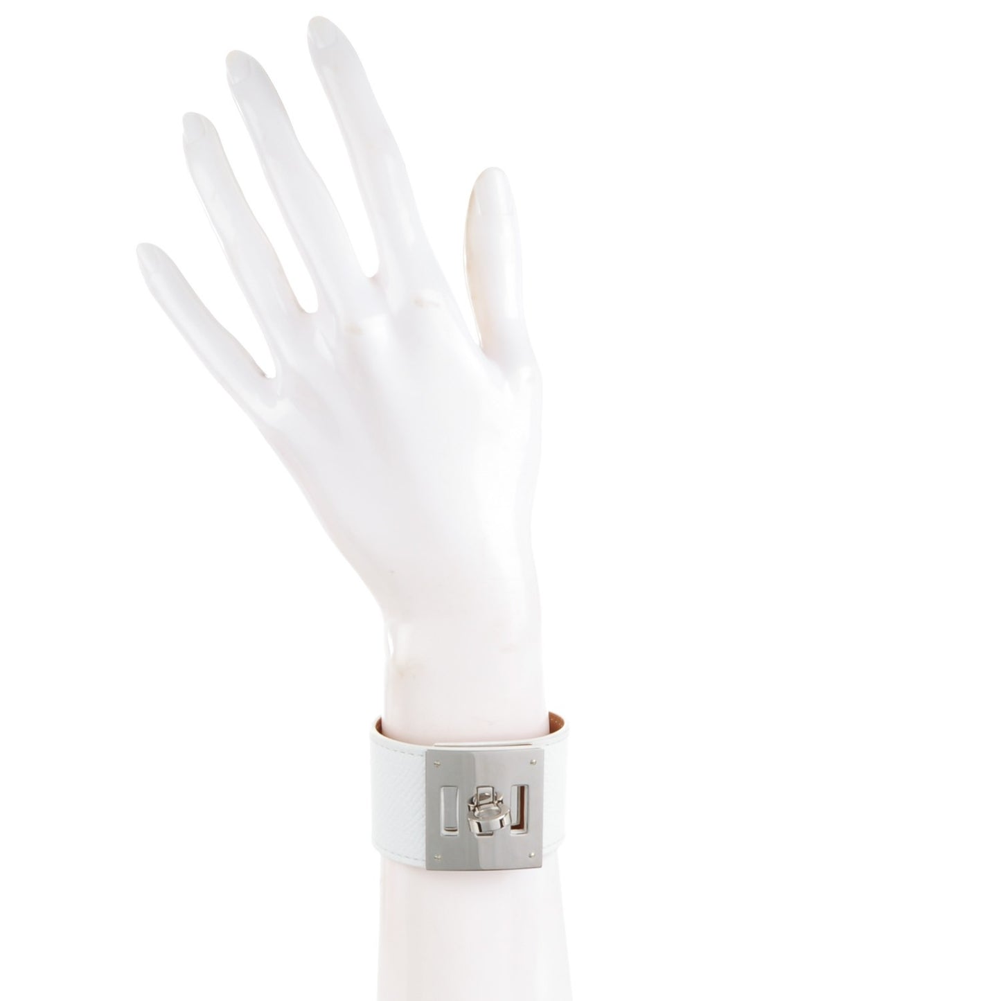 Epsom Kelly Dog Cuff White