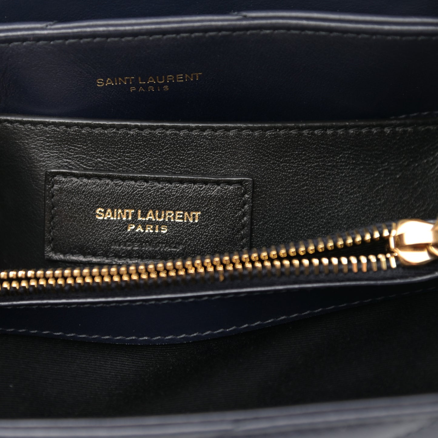 Calfskin Y Quilted Monogram Small Loulou Chain Satchel Denim Brut