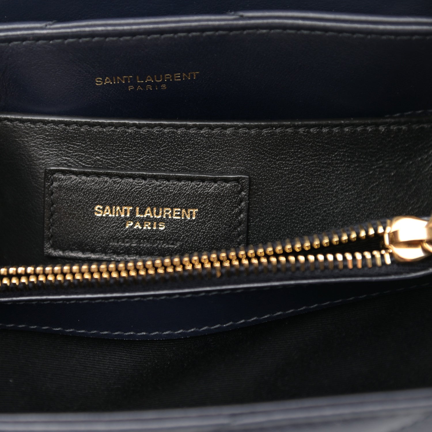 Saint Laurent Calfskin Y Quilted Monogram Small Loulou Chain Satchel Denim Brut 7 of 8