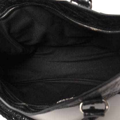 Balenciaga Metallized Arena Lambskin Classic Silver Hardware Medium Le City Steel Gray 5 of 10