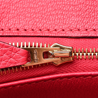 Hermes Taurillon Clemence Birkin 30 Rose Extreme 16 of 29