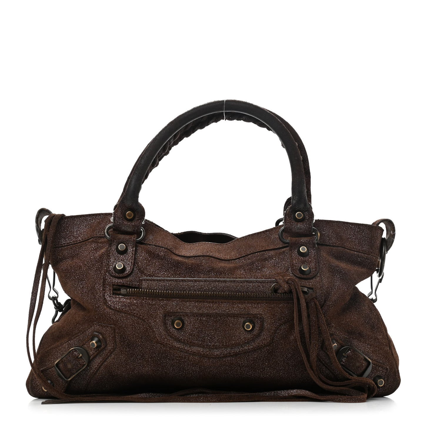 Metallic Craquele Calfskin Classic Hardware First Bronze