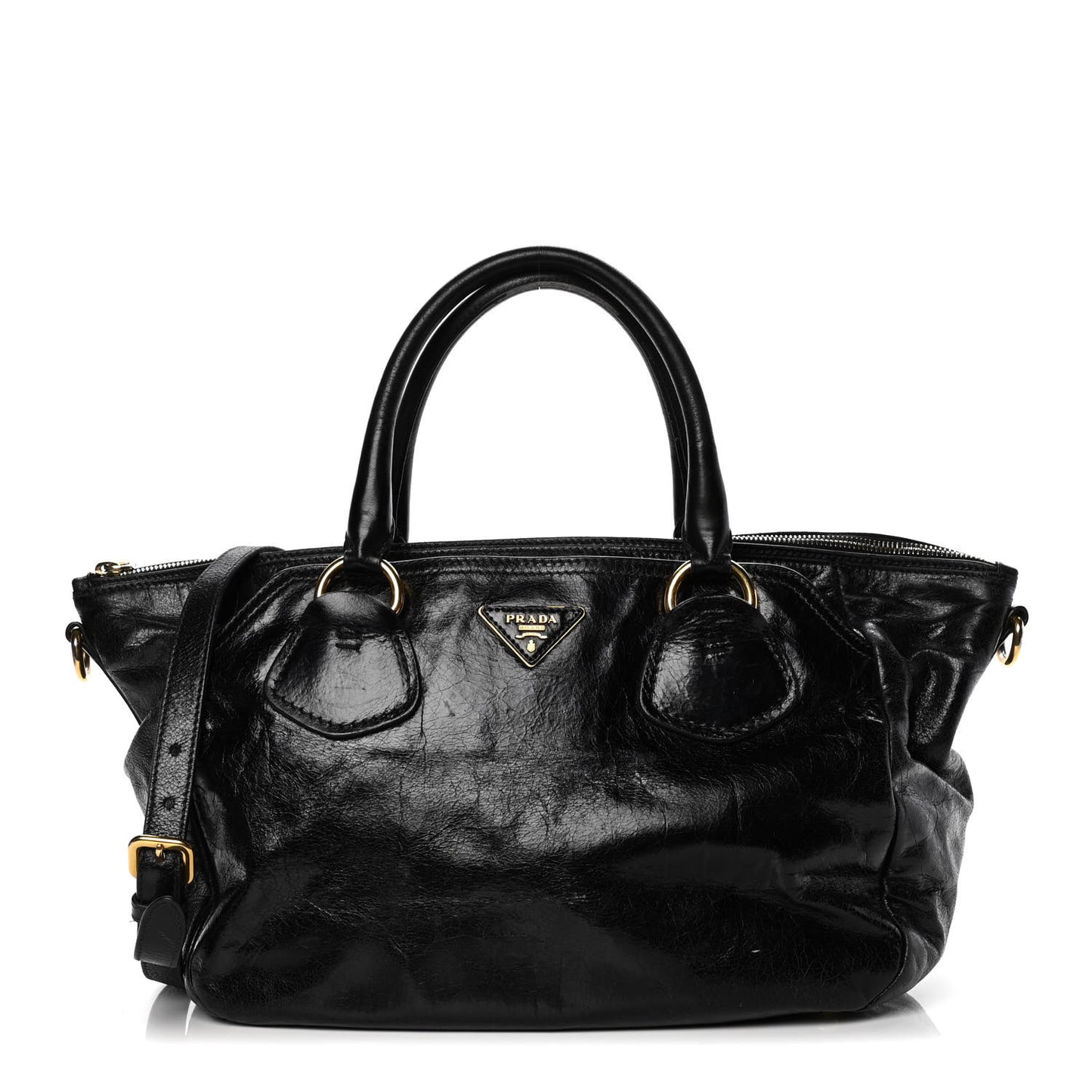 Vitello Shine Tote Black