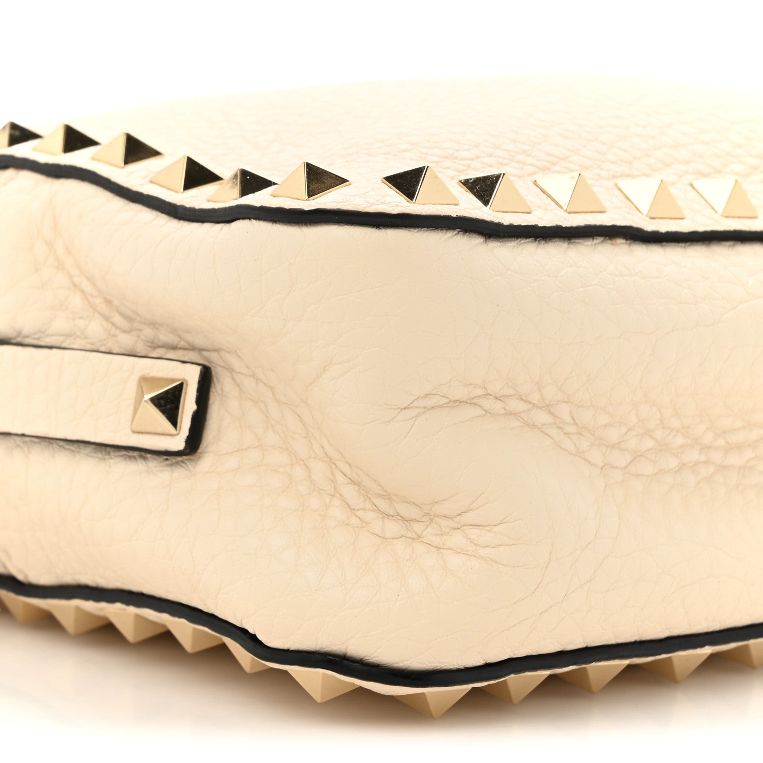 Valentino Garavani Grained Calfskin Rockstud Camera Crossbody Bag Ivory 10 of 10