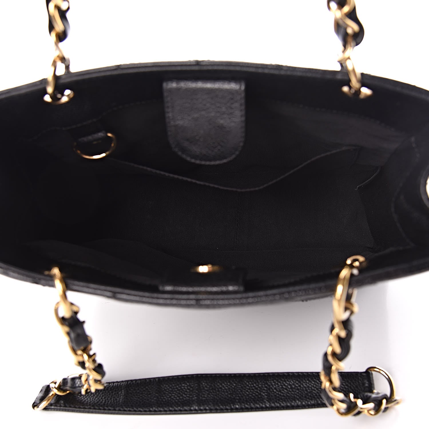 Chanel Caviar Quilted Petit Shopping Tote PST Black 5 of 10