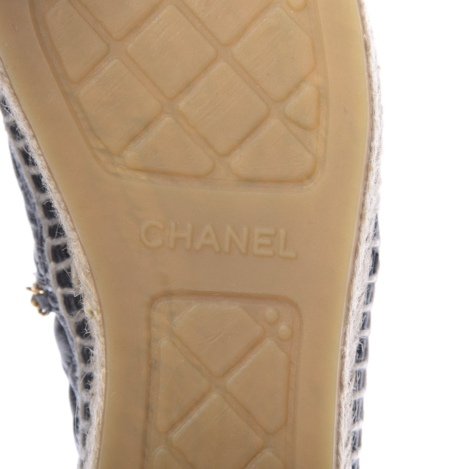 Chanel Lambskin Quilted CC Chain Espadrilles 39 Black 7 of 8